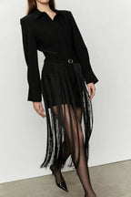 Abito con frange lunghe