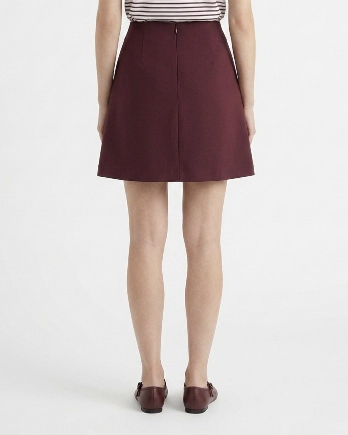 Selected Femme Gonna corta a trapezio Bordeaux