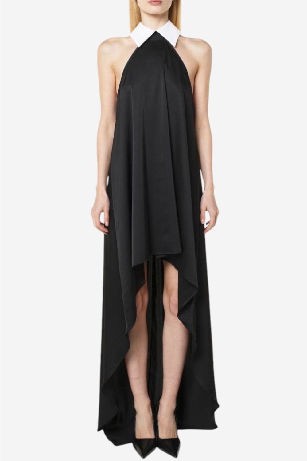 Abito con Collo Bianco