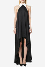 Abito con Collo Bianco