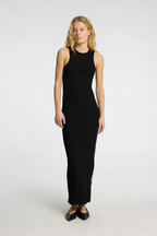 Abito lungo in maglia senza maniche