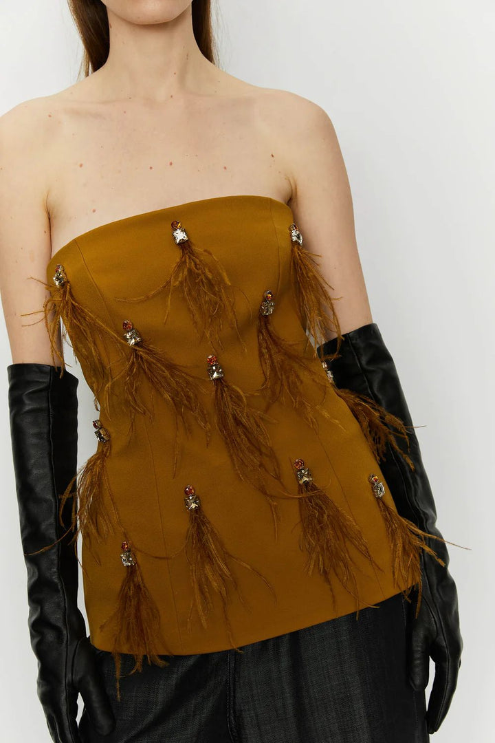 Bustier con dettagli applicati