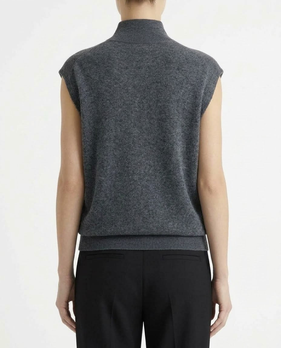 Gilet Maglia H2O Italia in Lana e Cashmere Beige, Grigio Scuro e Cammello