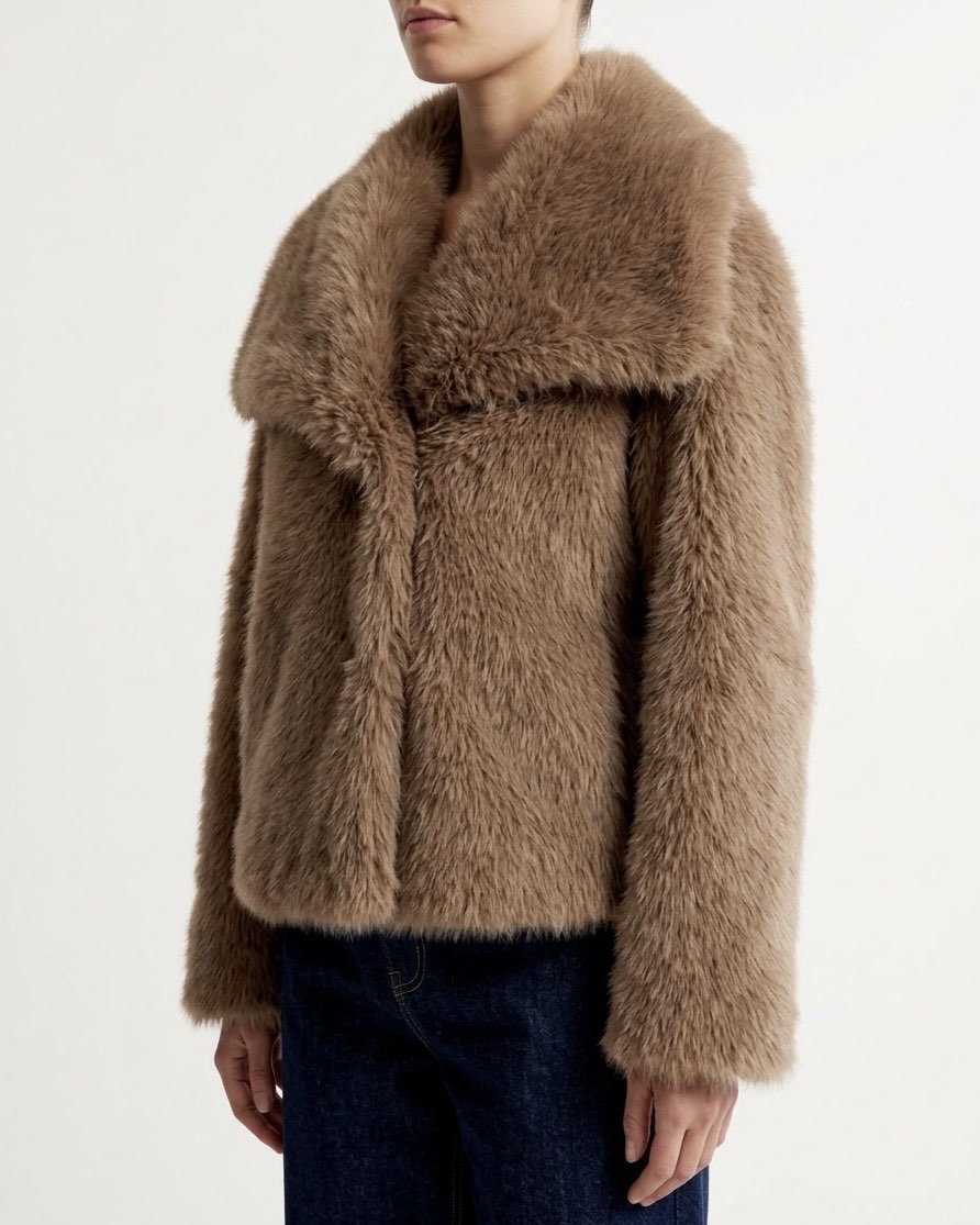 Pelliccia Corta H2O Italia Moro in Eco-Fur senza cappuccio