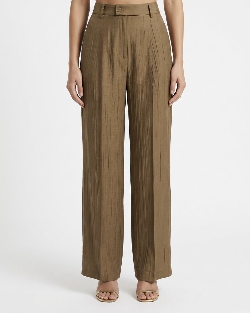 Pantalone sartoriale a gamba ampia H2O Italia Bronzo