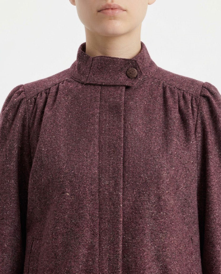 Giubbino H2O Italia Oversize Bordeaux con Maniche Ampie
