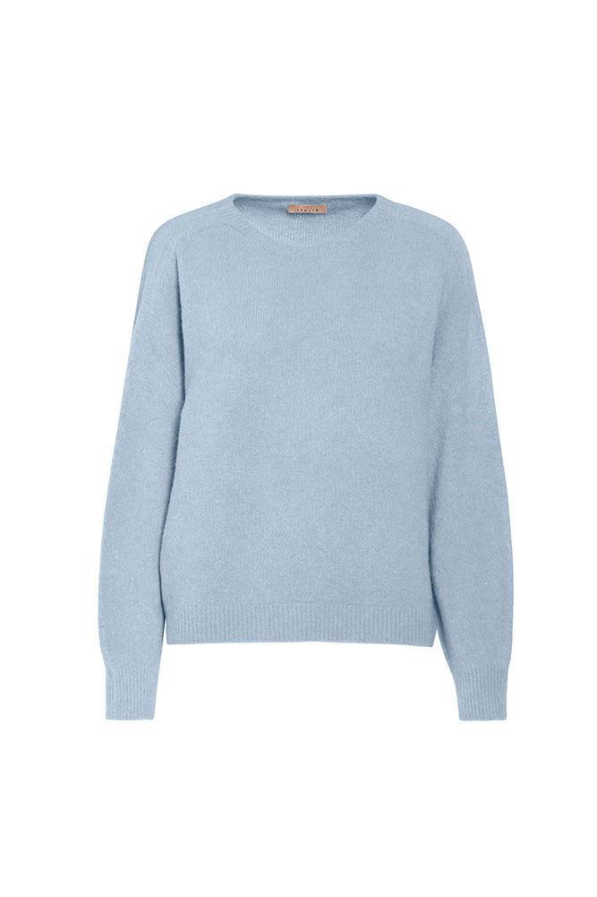 Maglione girocollo in misto alpaca