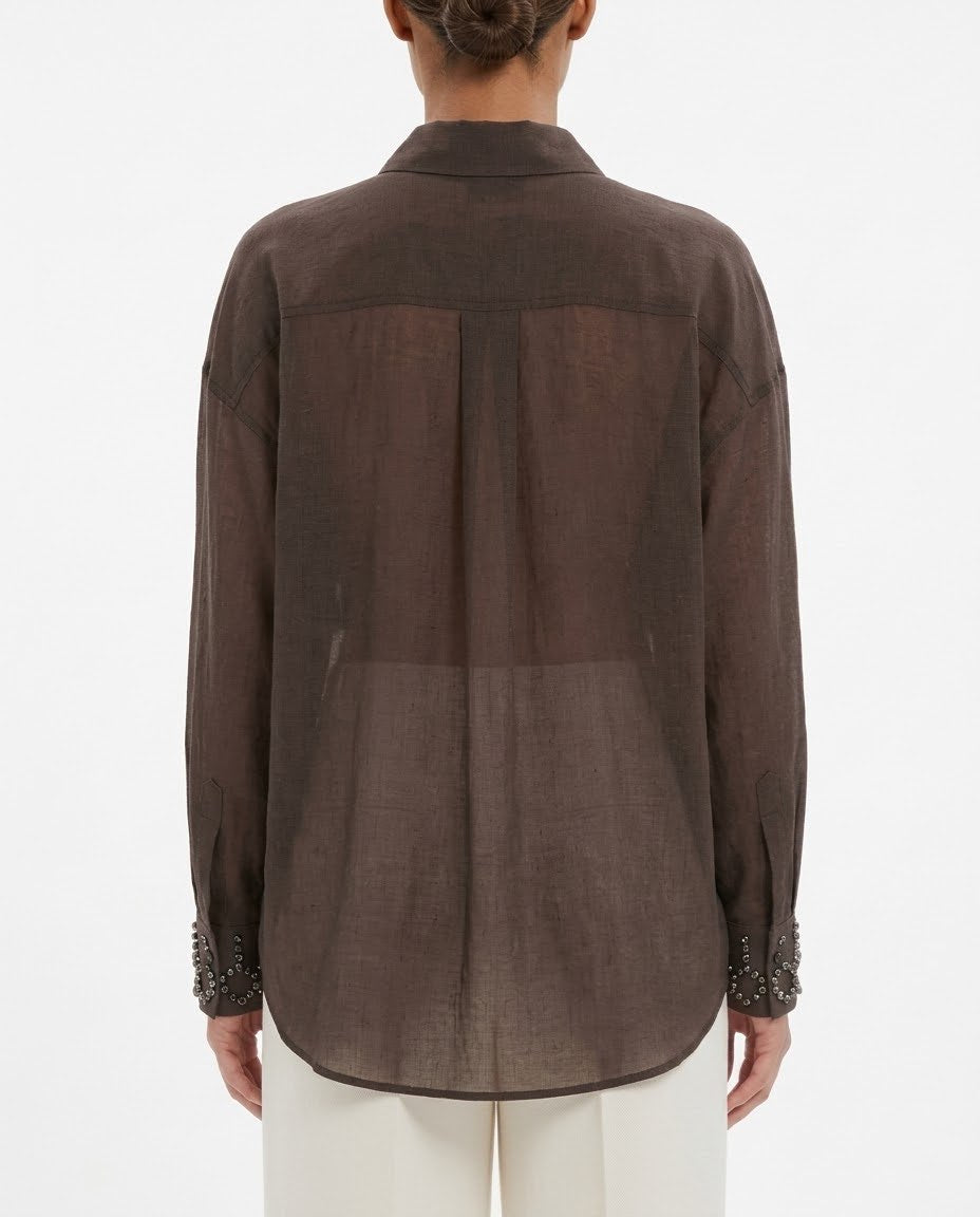 Camicia fluida con polsini gioiello H2O Italia