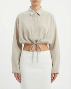 Camicia corta in lino