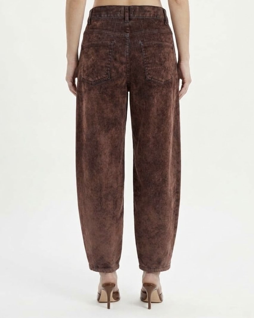 Jeans balloon effetto lavato H2O Italia Marrone