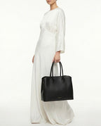 Borsa a mano in pelle liscia