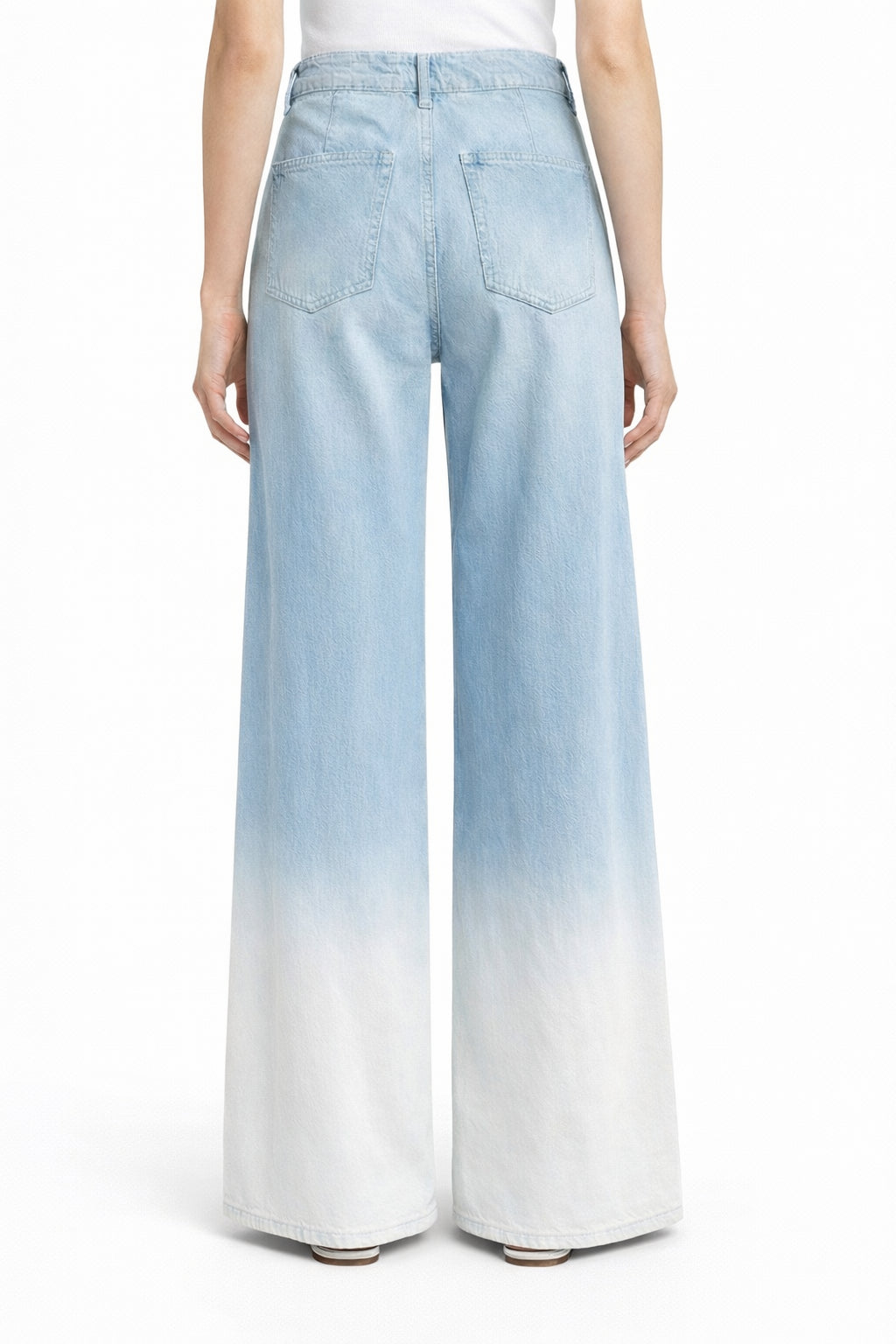 Jeans palazzo sfumato azzurro