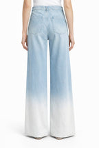 Jeans palazzo sfumato azzurro