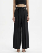 Pantalone palazzo con pinces