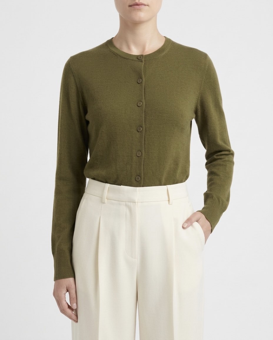 Selected Femme Cardigan in pura lana Merino RWS