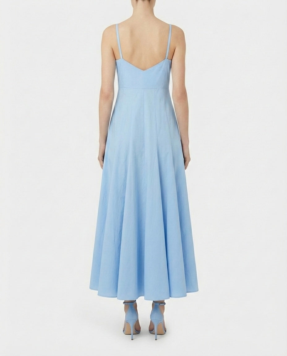 Abito lungo con spalline sottili