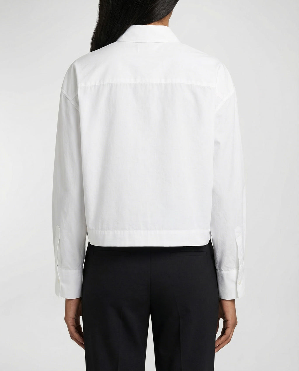 Camicia cropped in cotone