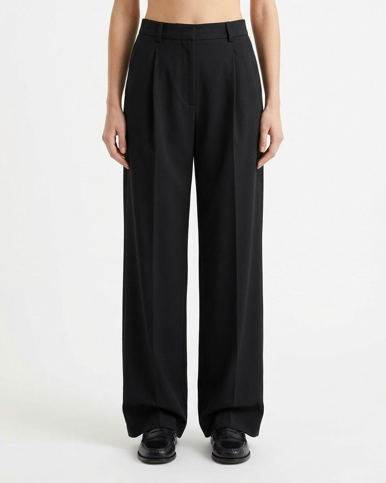 Pantalone Sartoriale Wide Leg Selected Femme in Misto Lana RWS