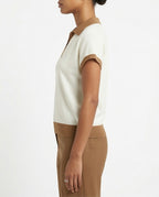 Polo in filo in cotone e lino