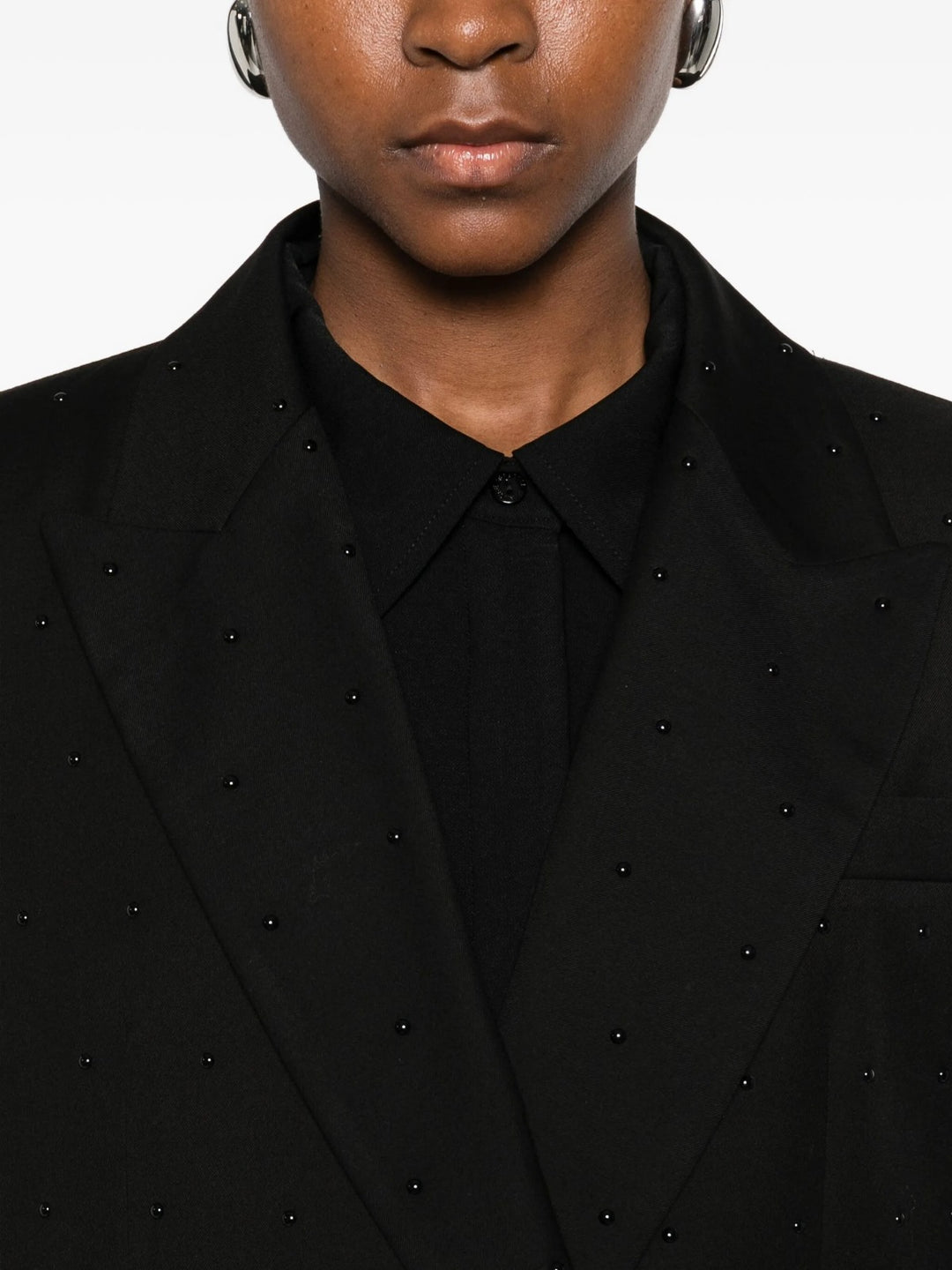 Giacca blazer con strass