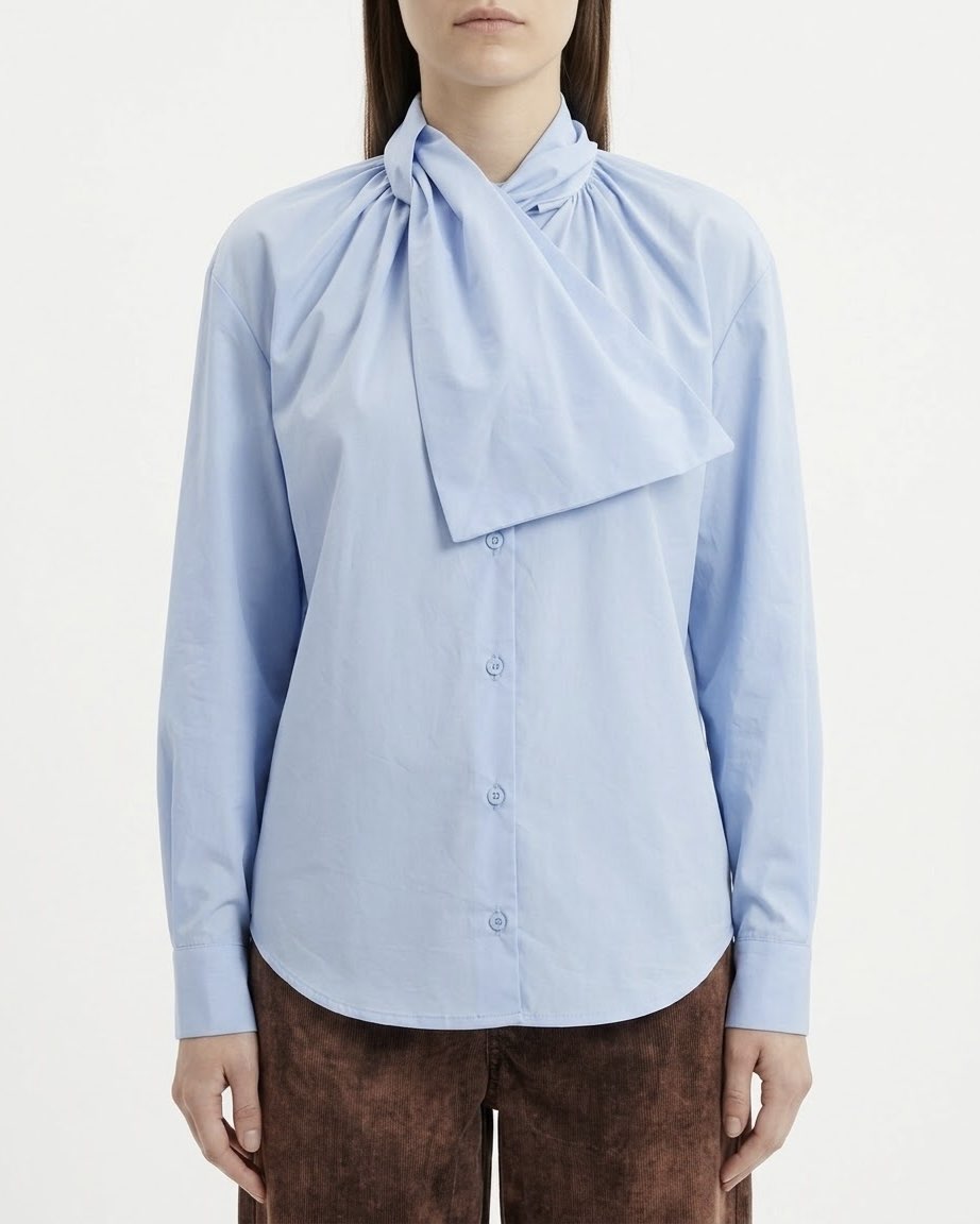 Camicia con fiocco al collo H2O Italia