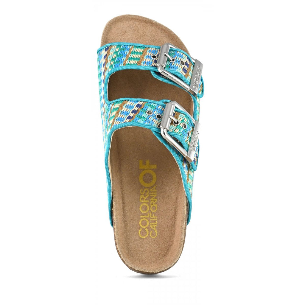 Sandalo rafia con fibbie