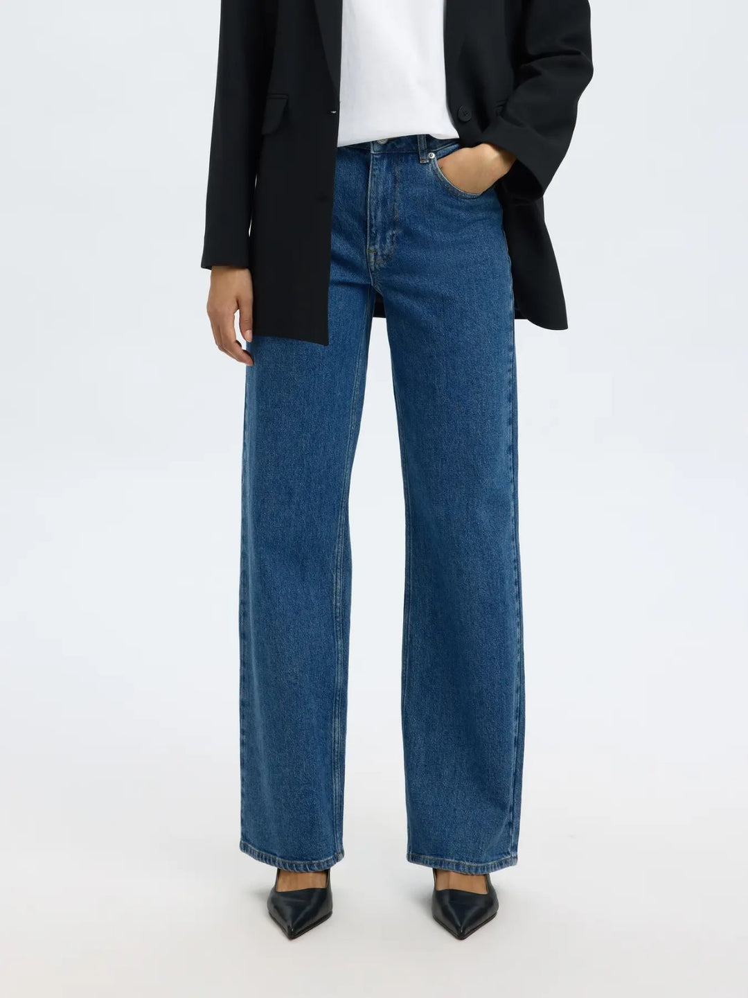 Jeans a gamba larga