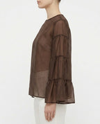 Blusa semi-trasparente
