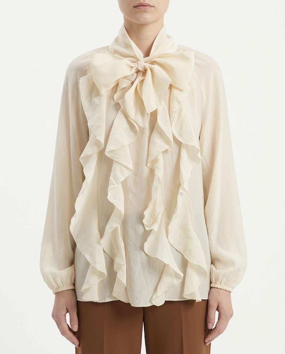 Camicia H2O Italia con Volant e Fusciacca al Collo