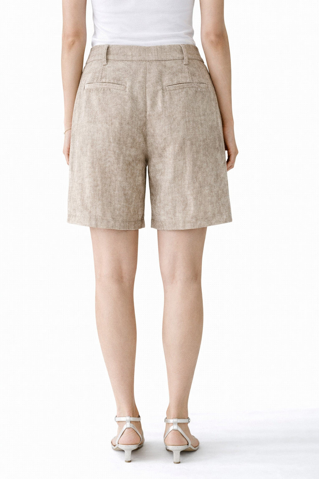 Shorts effetto lino