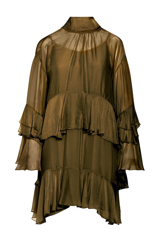 Abito corto con balze