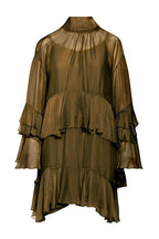 Abito corto con balze