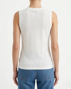 Top in cotone e lino