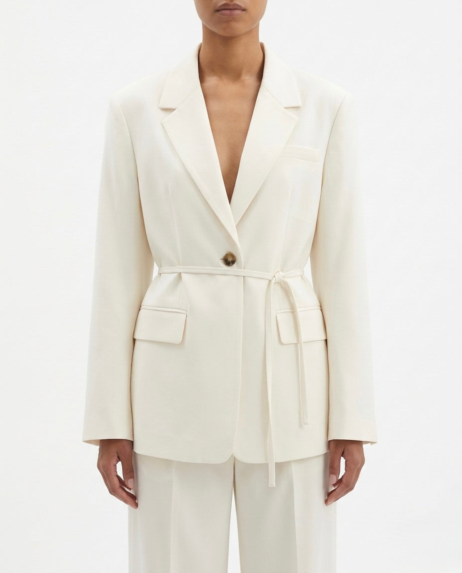 Blazer monopetto con cintura