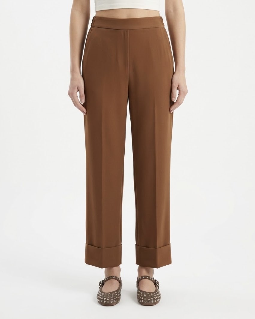 Pantalone H2O Italia Bruciato, Nero, Grigio e Blu con Fondo Risvoltato