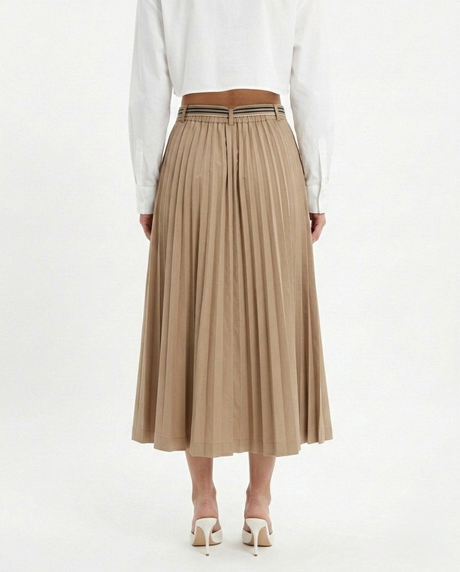 Gonna midi con cintura