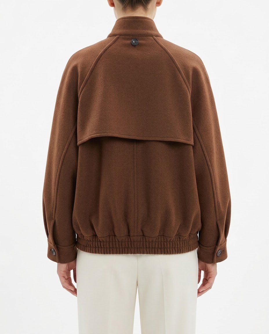 Cappotto Corto H2O Italia Oversize in Misto Lana