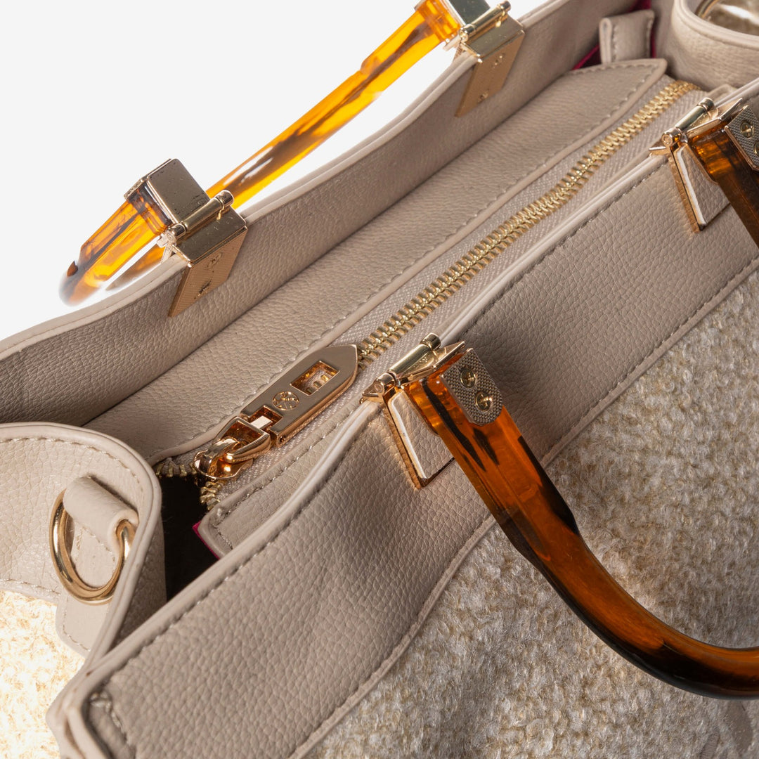 Jacqueline Tote Small frange e manici bambo