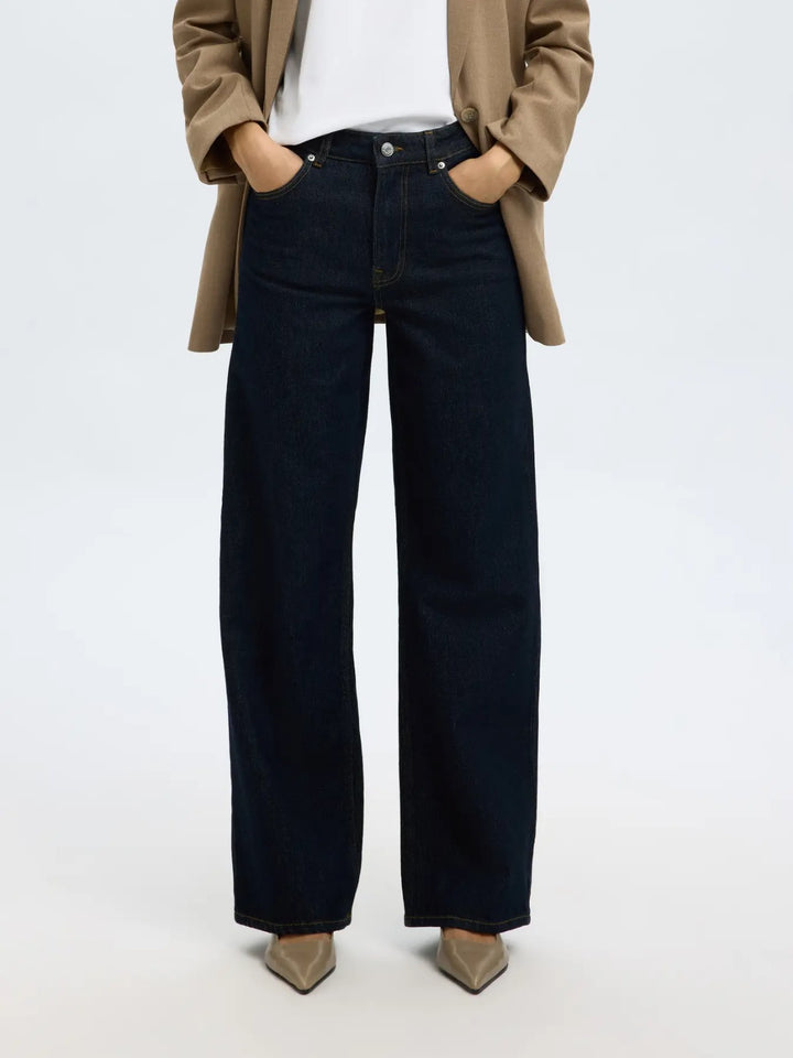 Jeans a gamba larga