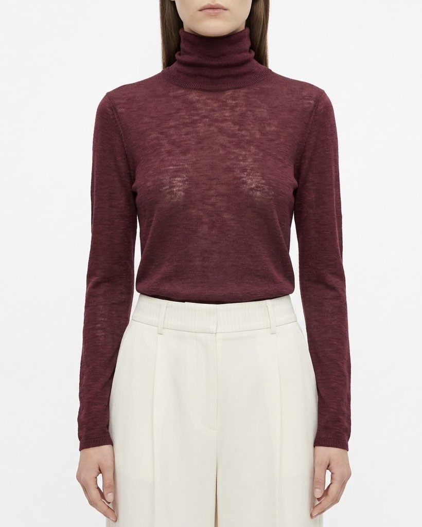 Maglia Dolcevita Selected Femme in 100% Lana Merino RWS