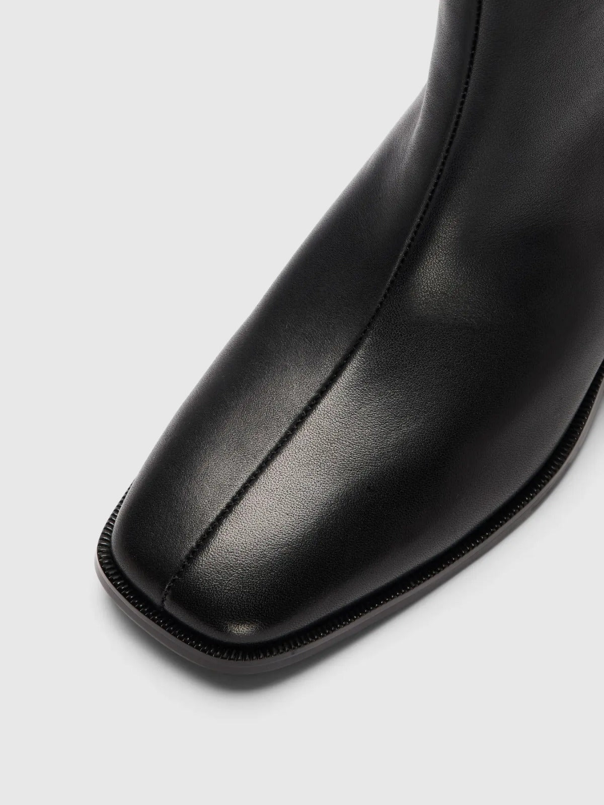 Stivaletto Selected Femme Nero in Pelle con Tacco Medio