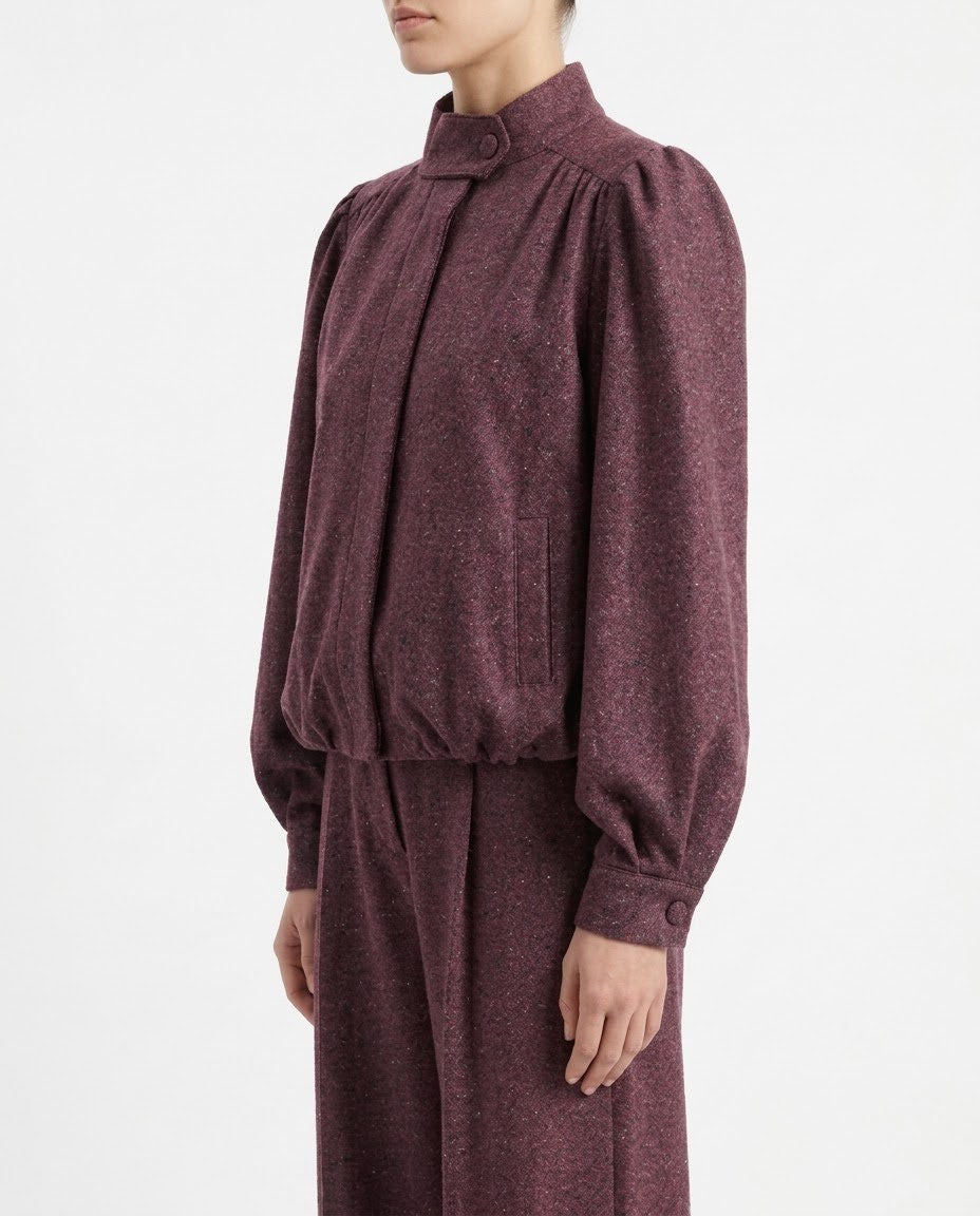Giubbino H2O Italia Oversize Bordeaux con Maniche Ampie