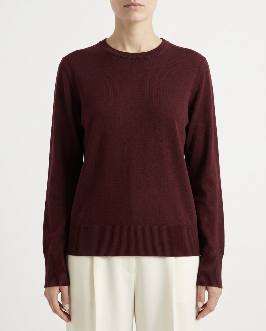 Selected Femme Maglia girocollo in 100% lana Merino
