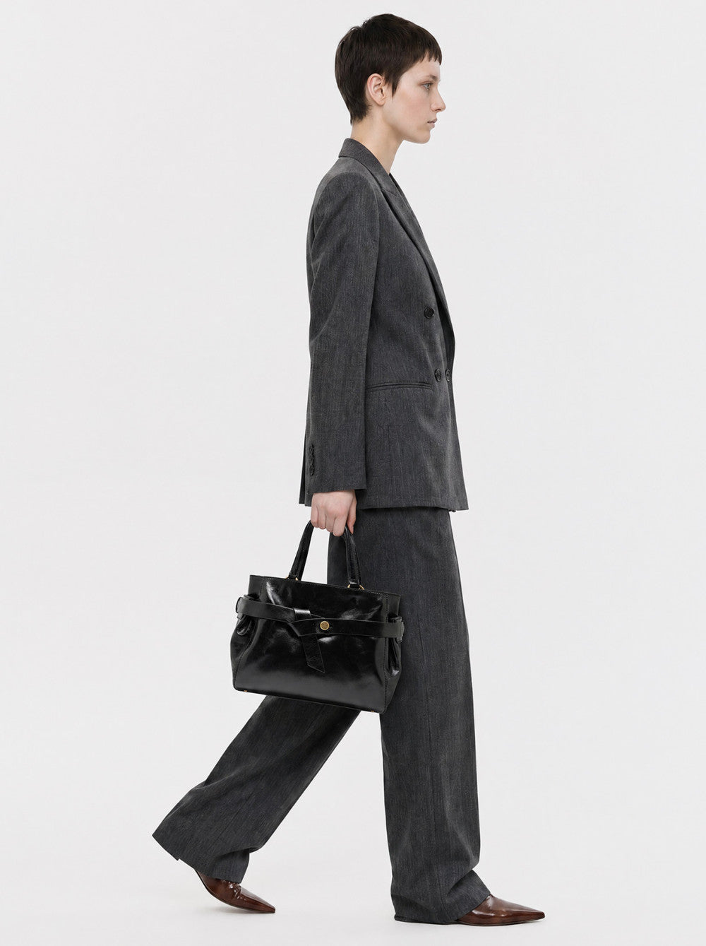 Borsa a Mano Gianni Chiarini Miranda Media in Pelle Nera