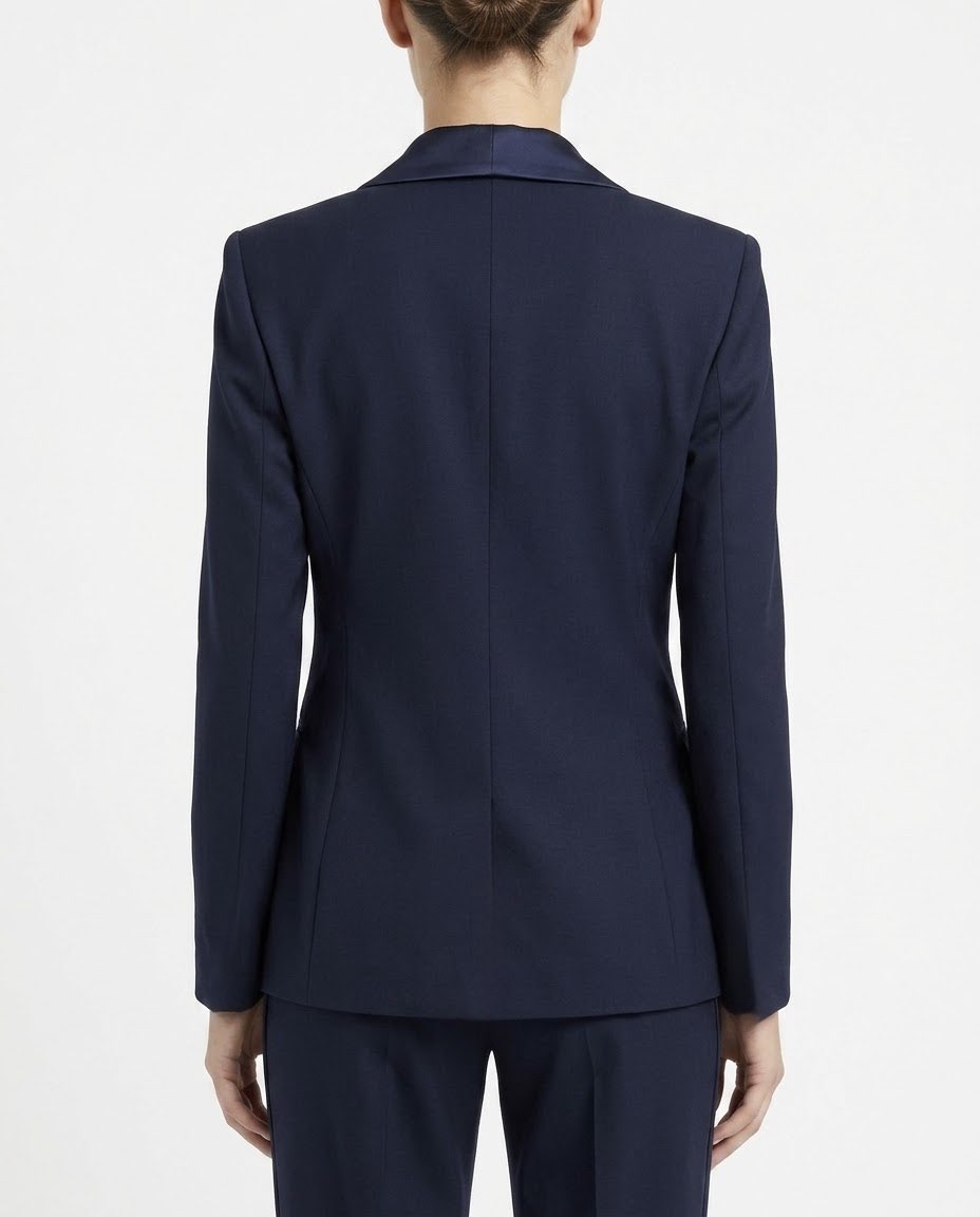 Giacca blazer monopetto con revers satinato H2O Italia