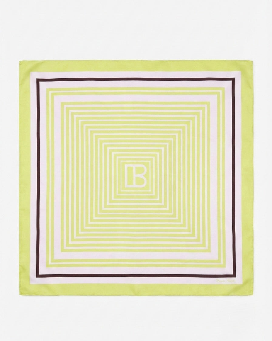 Foulard quadrato fantasia geometrica