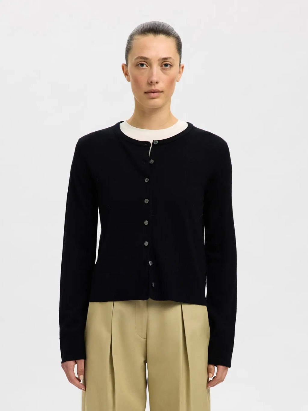 Cardigan in lana merino