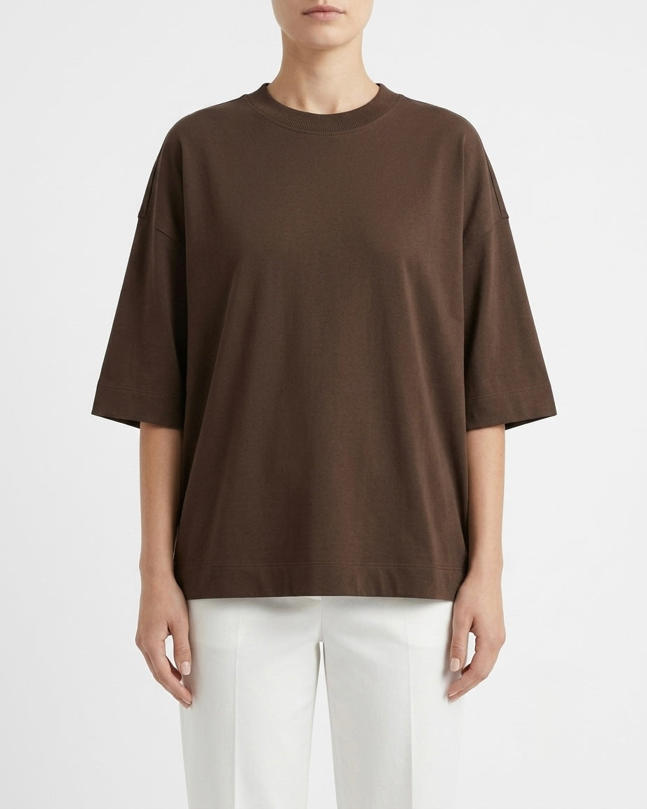 T-shirt Selected Femme oversize con maniche ampie a 3/4