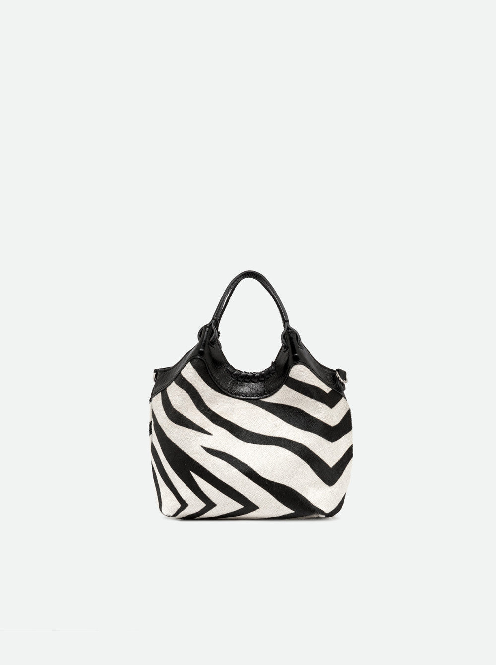 Borsa a Mano Dua Gianni Chiarini in Pelle Effetto Cavallino Zebrata  Piccola