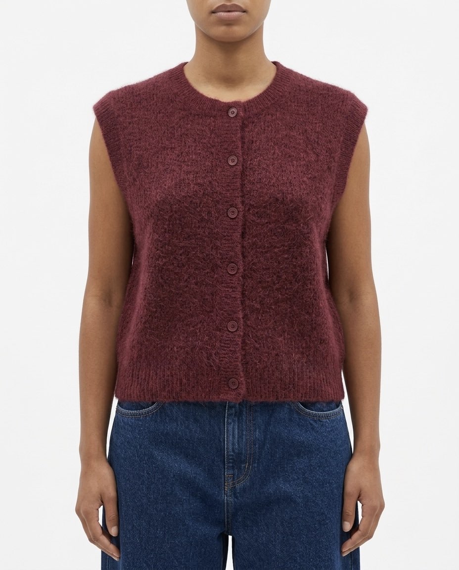 Gilet Selected Femme in misto lana e alpaca